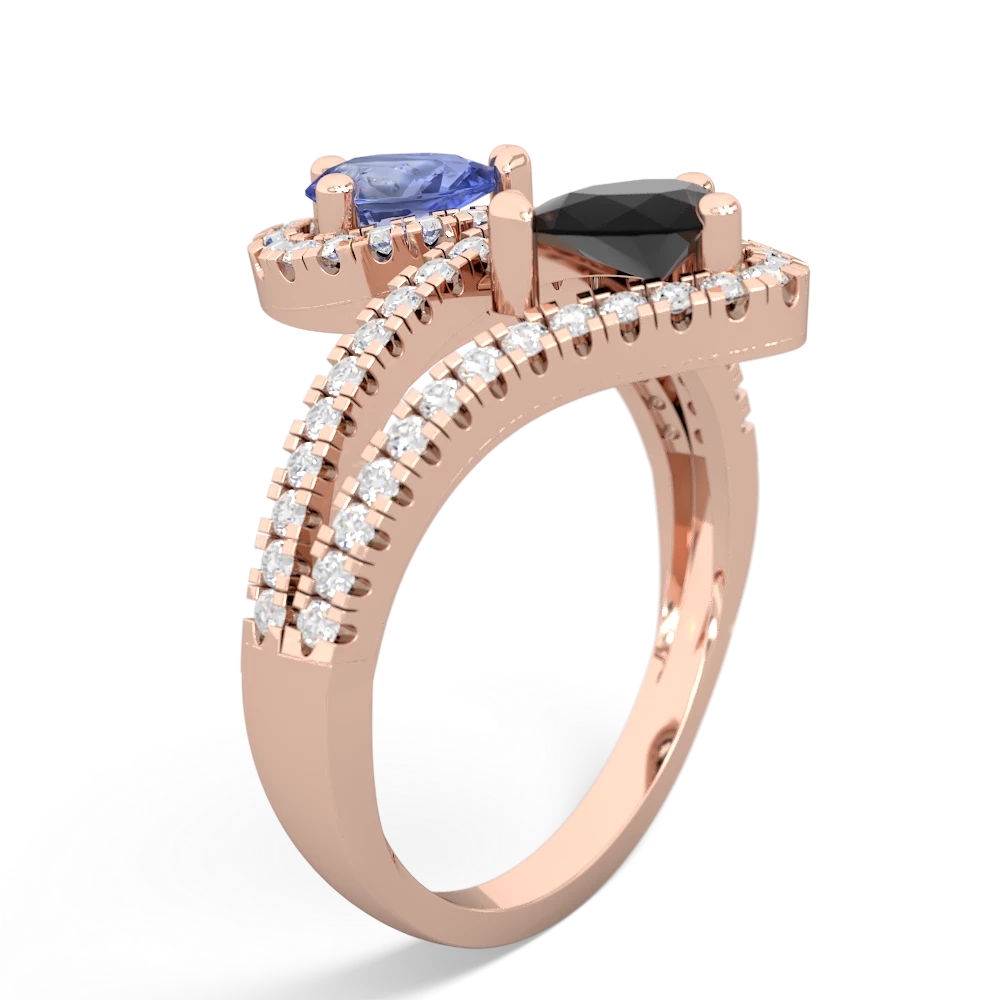 Tanzanite Diamond Dazzler 14K Rose Gold ring R3000