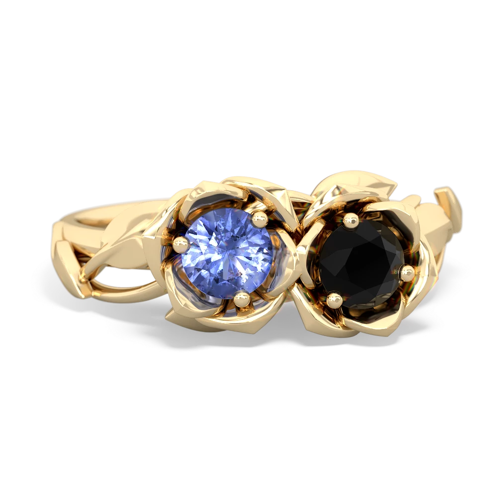 Tanzanite Rose Garden 14K Yellow Gold ring R5510