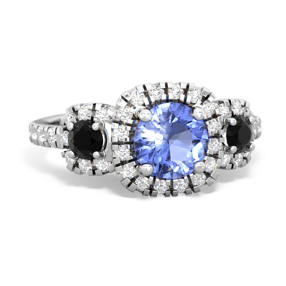 Tanzanite Regal Halo 14K White Gold ring R5350