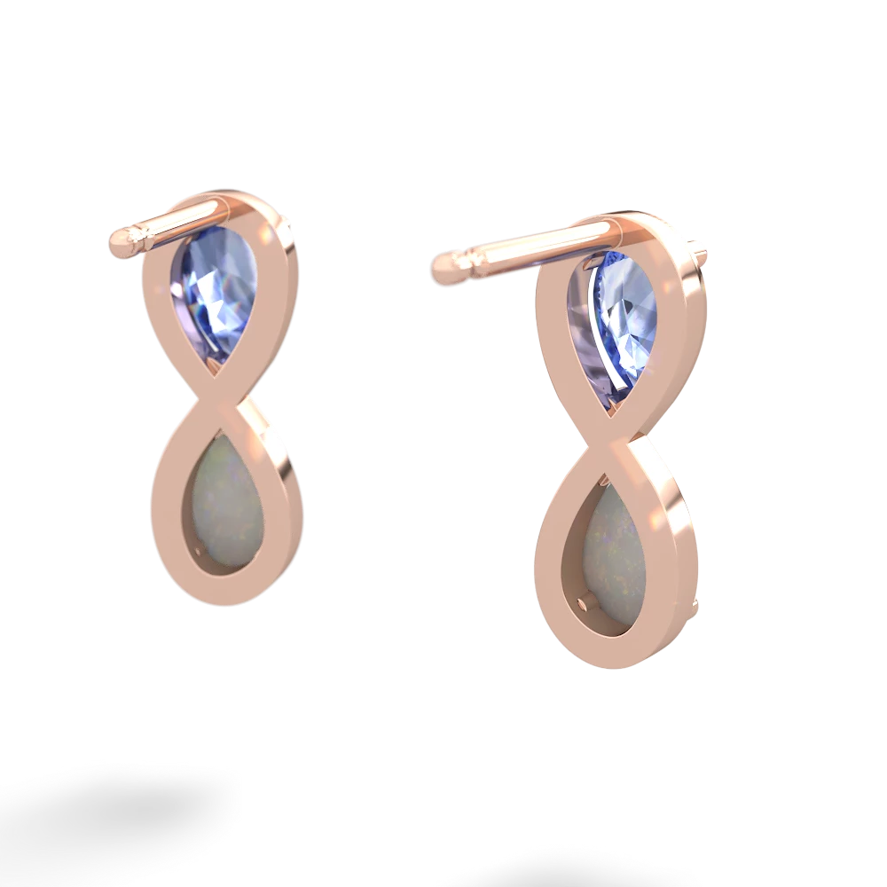 Tanzanite Infinity 14K Rose Gold earrings E5050