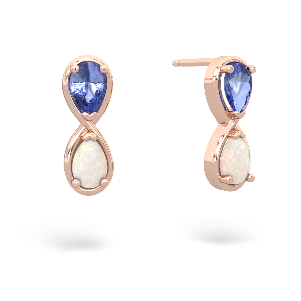 Tanzanite Infinity 14K Rose Gold earrings E5050