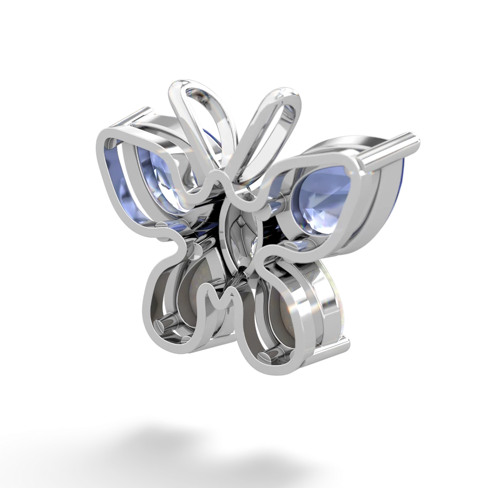 Tanzanite Butterfly 14K White Gold pendant P2215