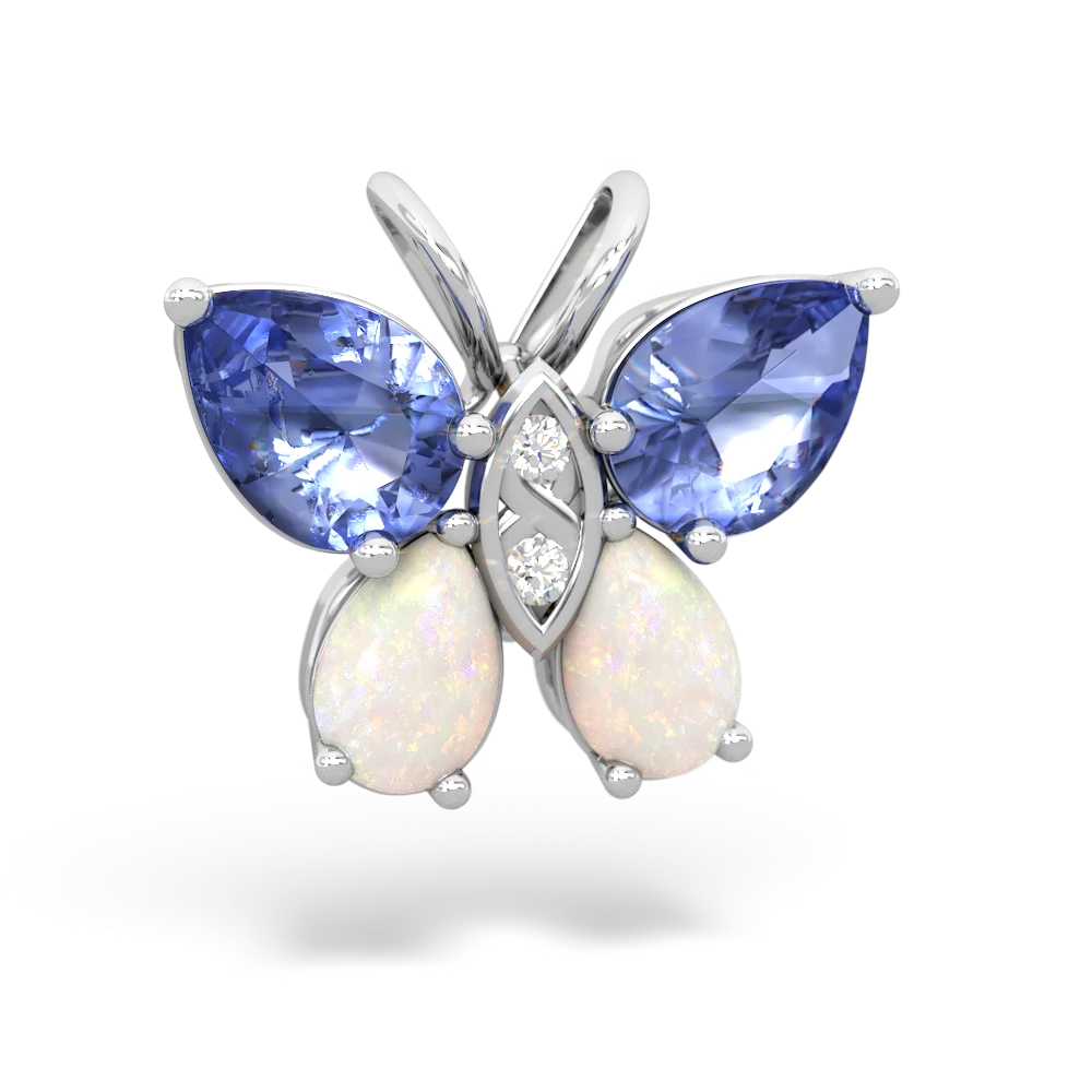 Tanzanite Butterfly 14K White Gold pendant P2215