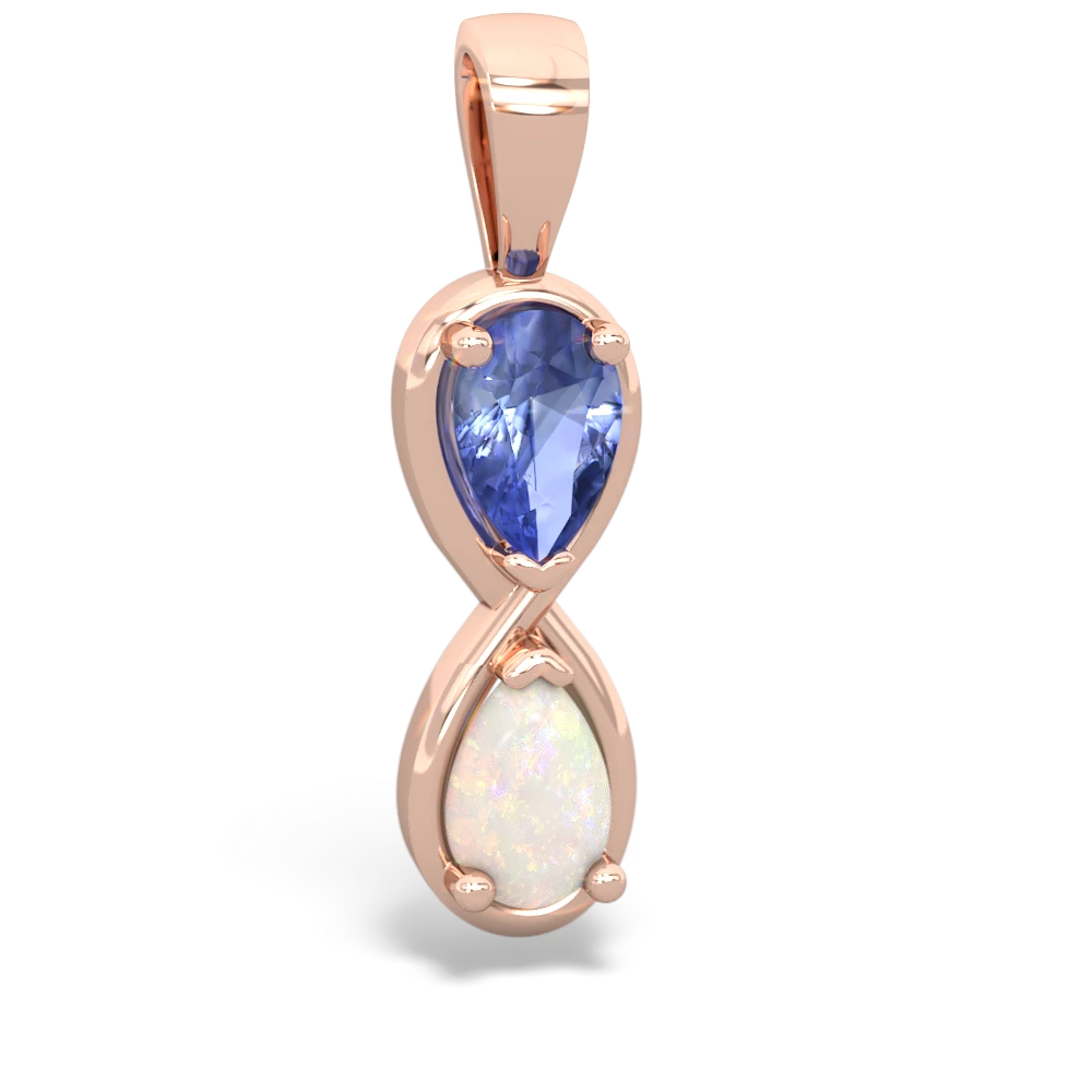 Tanzanite Infinity 14K Rose Gold pendant P5050