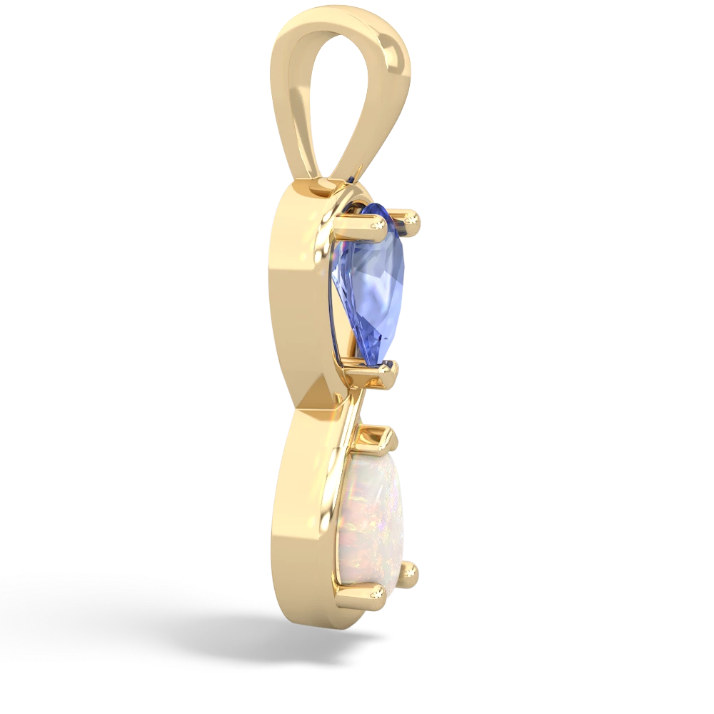 Tanzanite Infinity 14K Yellow Gold pendant P5050