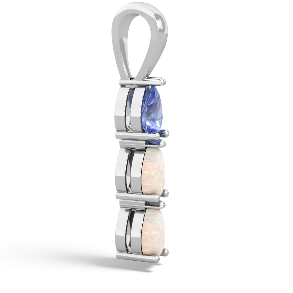 Tanzanite Dew Drops 14K White Gold pendant P2251