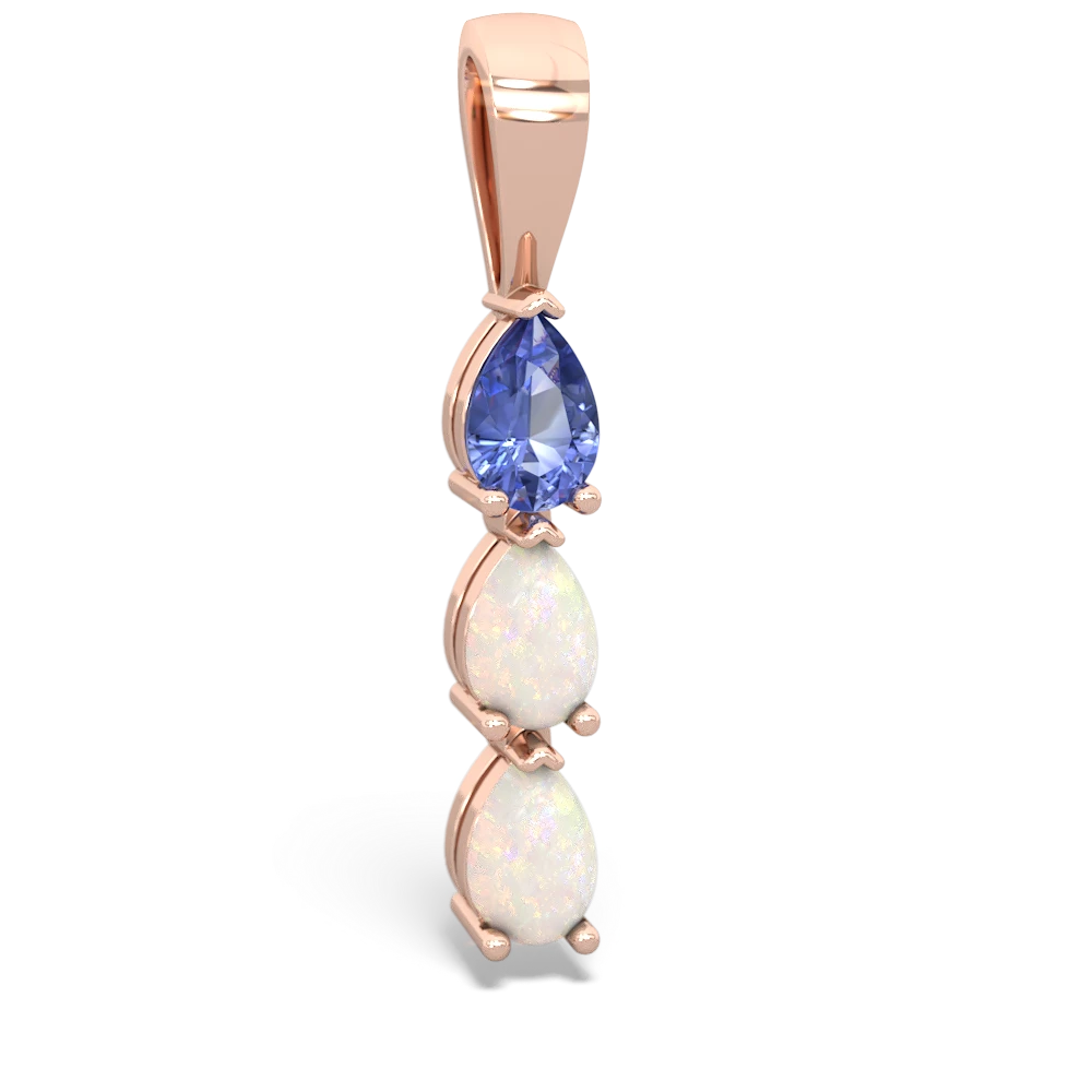 Tanzanite Dew Drops 14K Rose Gold pendant P2251