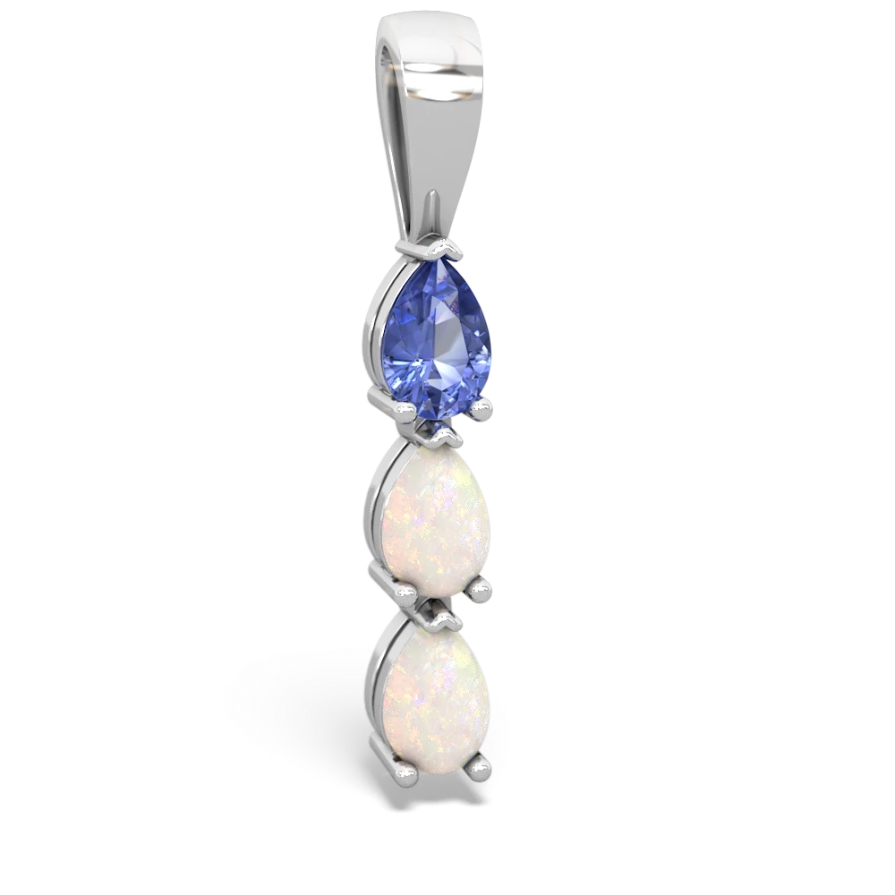 Tanzanite Dew Drops 14K White Gold pendant P2251