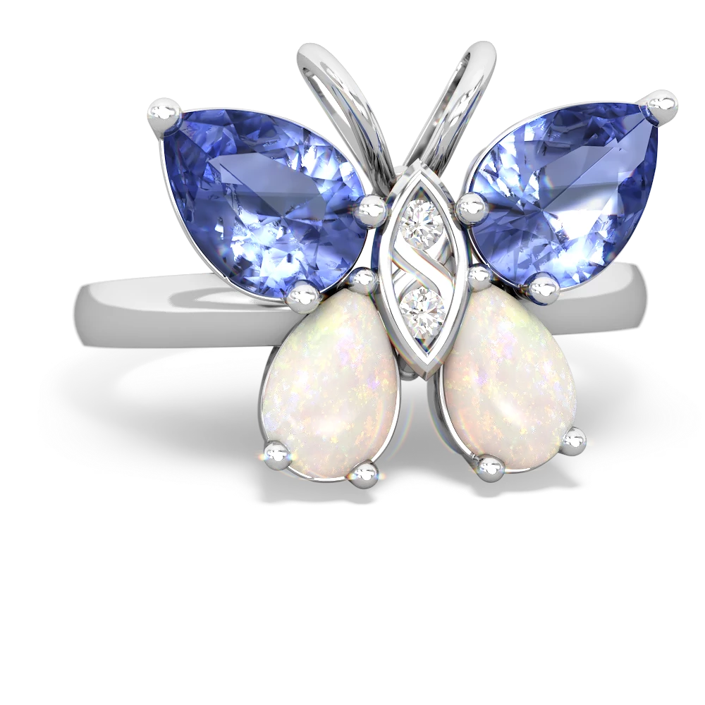 Tanzanite Butterfly 14K White Gold ring R2215