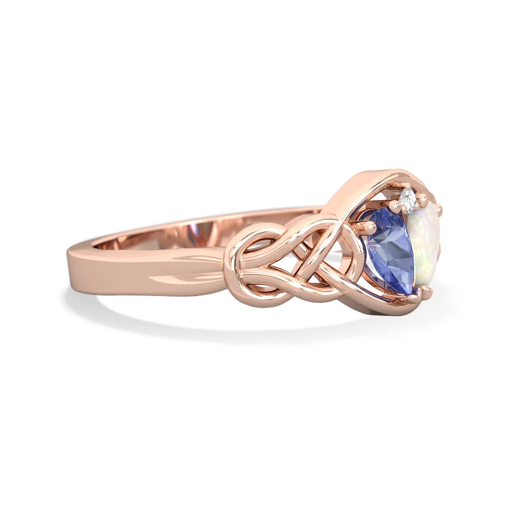 Tanzanite Celtic Love Knot 14K Rose Gold ring R5420