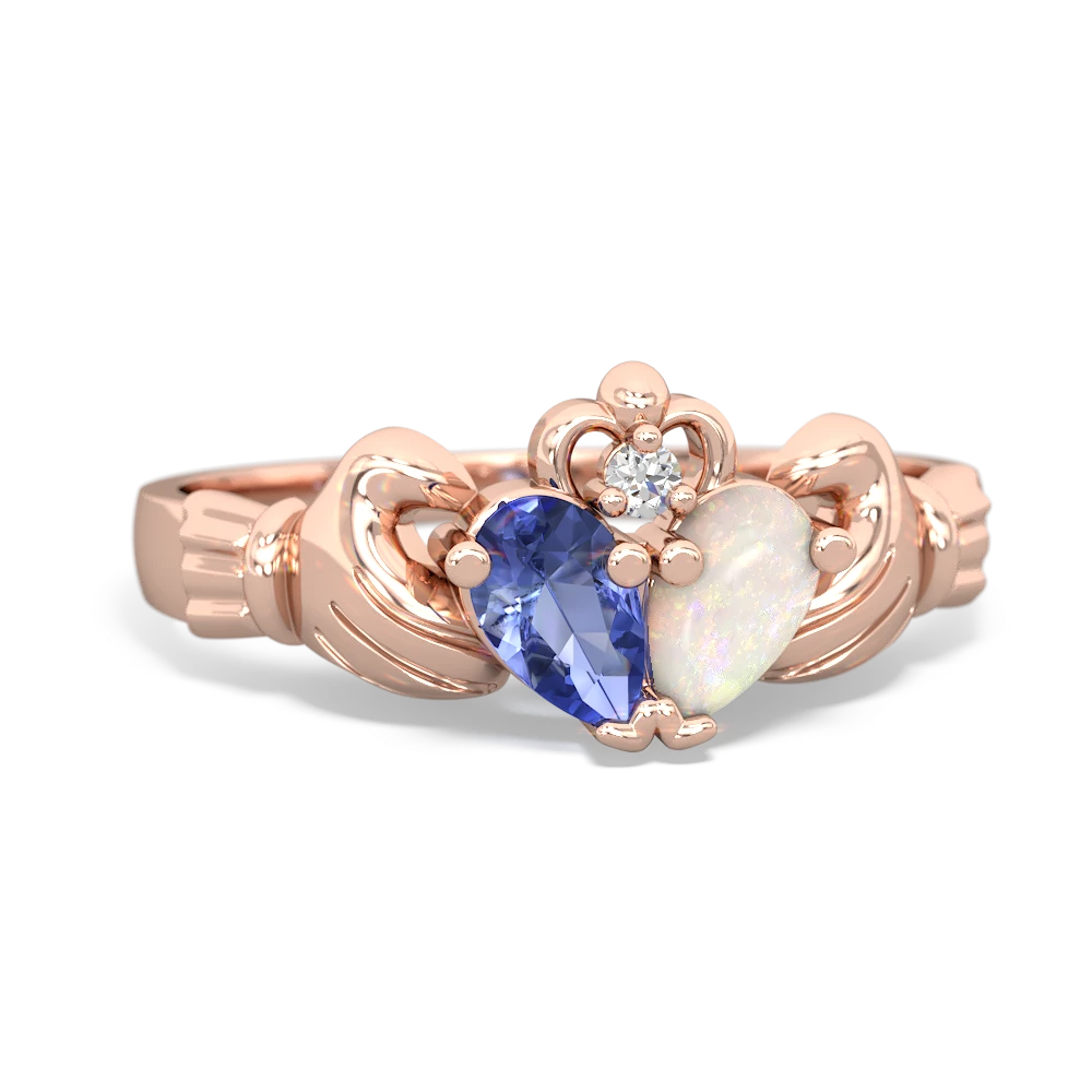 Tanzanite 'Our Heart' Claddagh 14K Rose Gold ring R2388