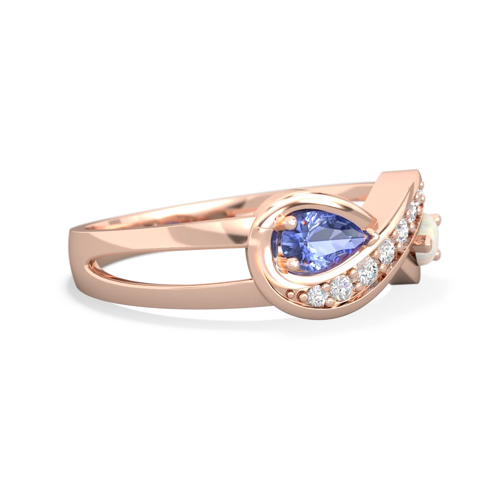 Tanzanite Diamond Infinity 14K Rose Gold ring R5390