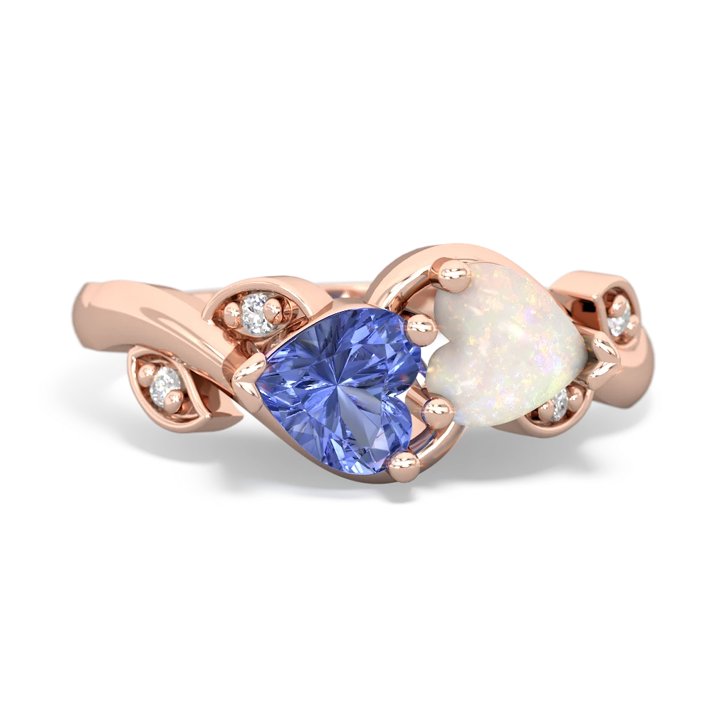 Tanzanite Floral Elegance 14K Rose Gold ring R5790