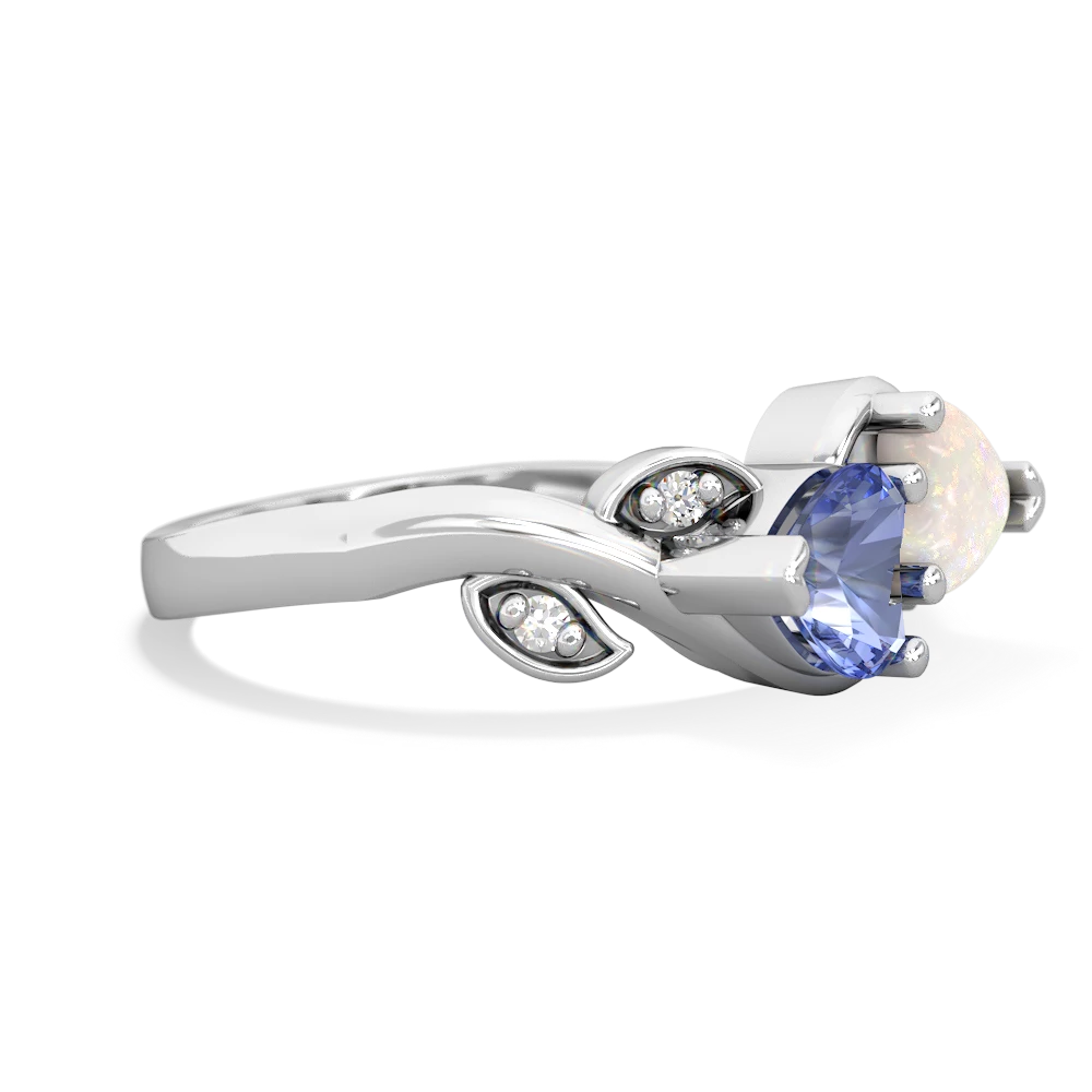 Tanzanite Floral Elegance 14K White Gold ring R5790