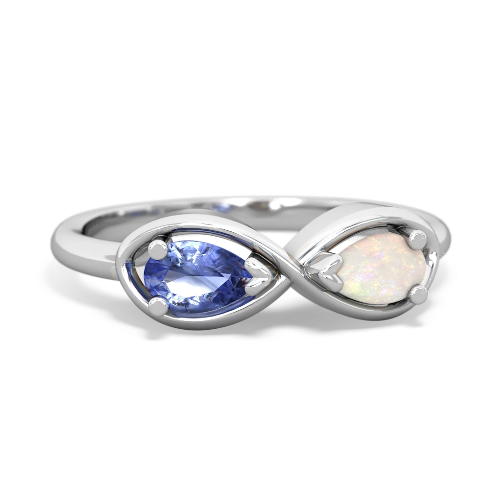 Tanzanite Infinity 14K White Gold ring R5050