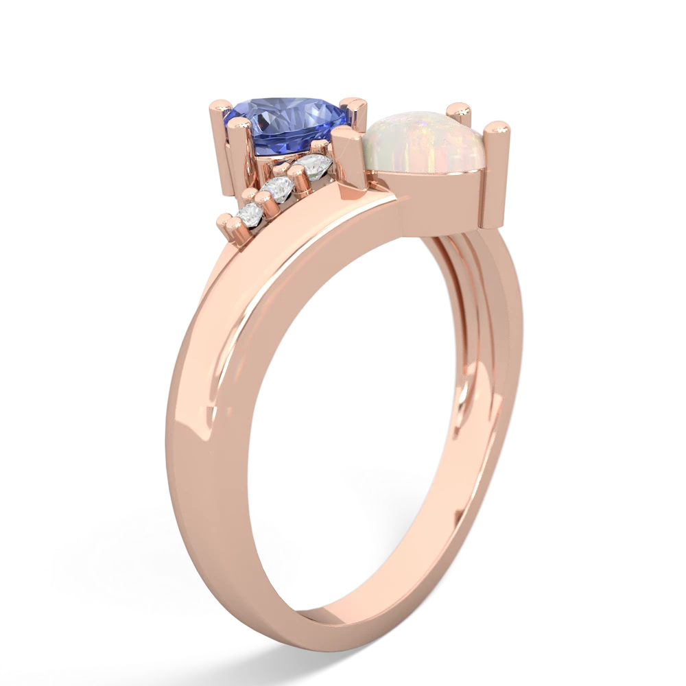 Tanzanite Heart To Heart 14K Rose Gold ring R2064