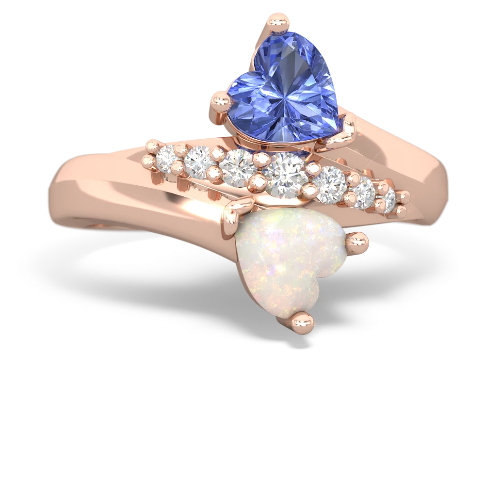 Tanzanite Heart To Heart 14K Rose Gold ring R2064