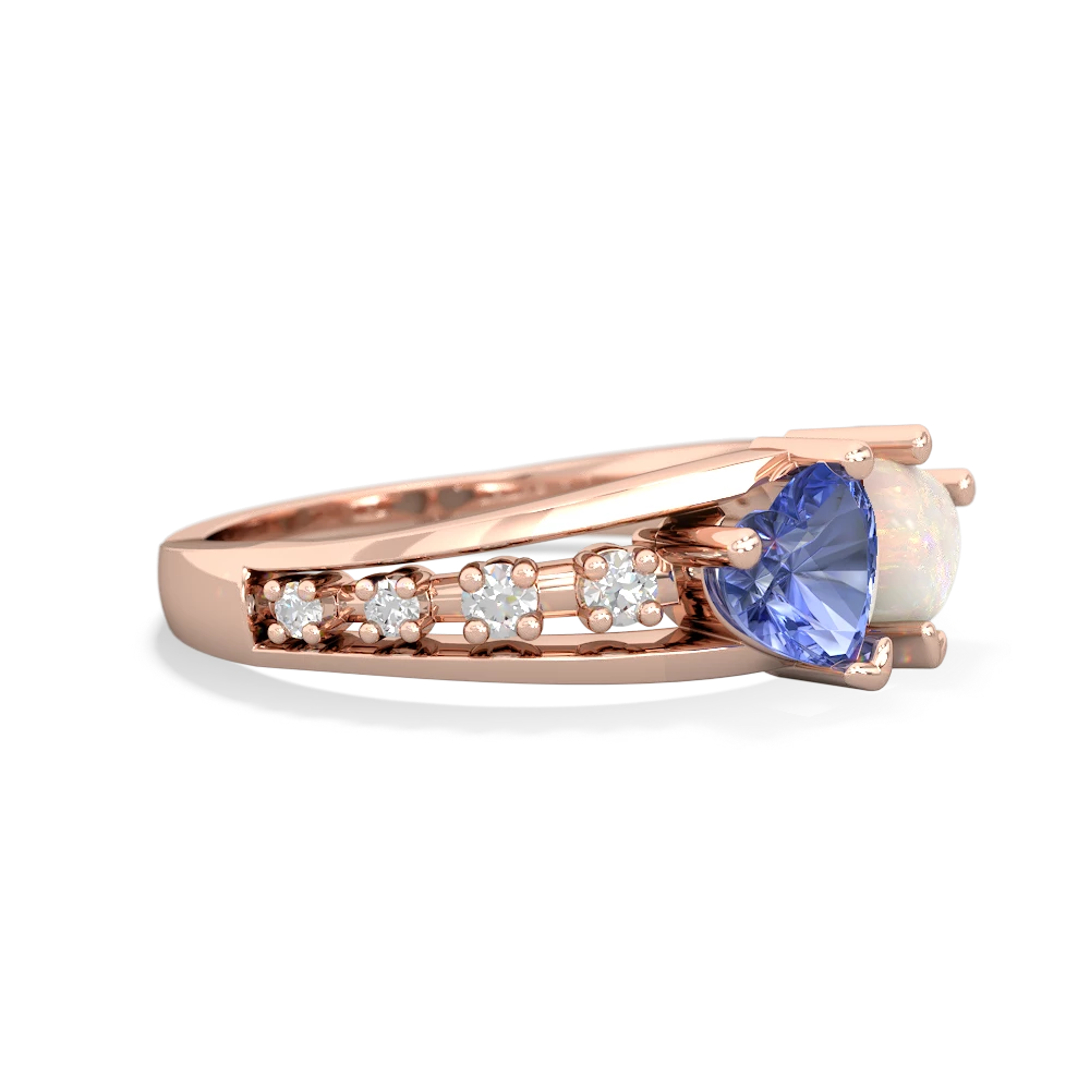 Tanzanite Heart To Heart 14K Rose Gold ring R3342