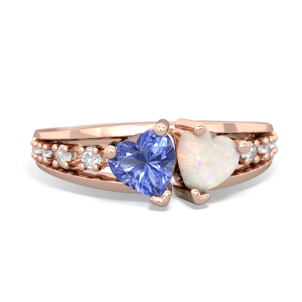 Tanzanite Heart To Heart 14K Rose Gold ring R3342