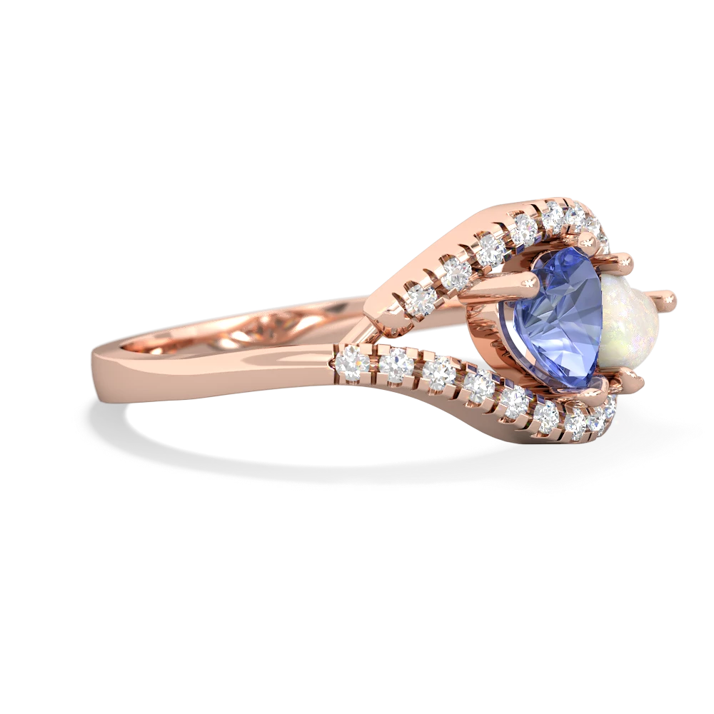 Tanzanite Mother And Child 14K Rose Gold ring R3010