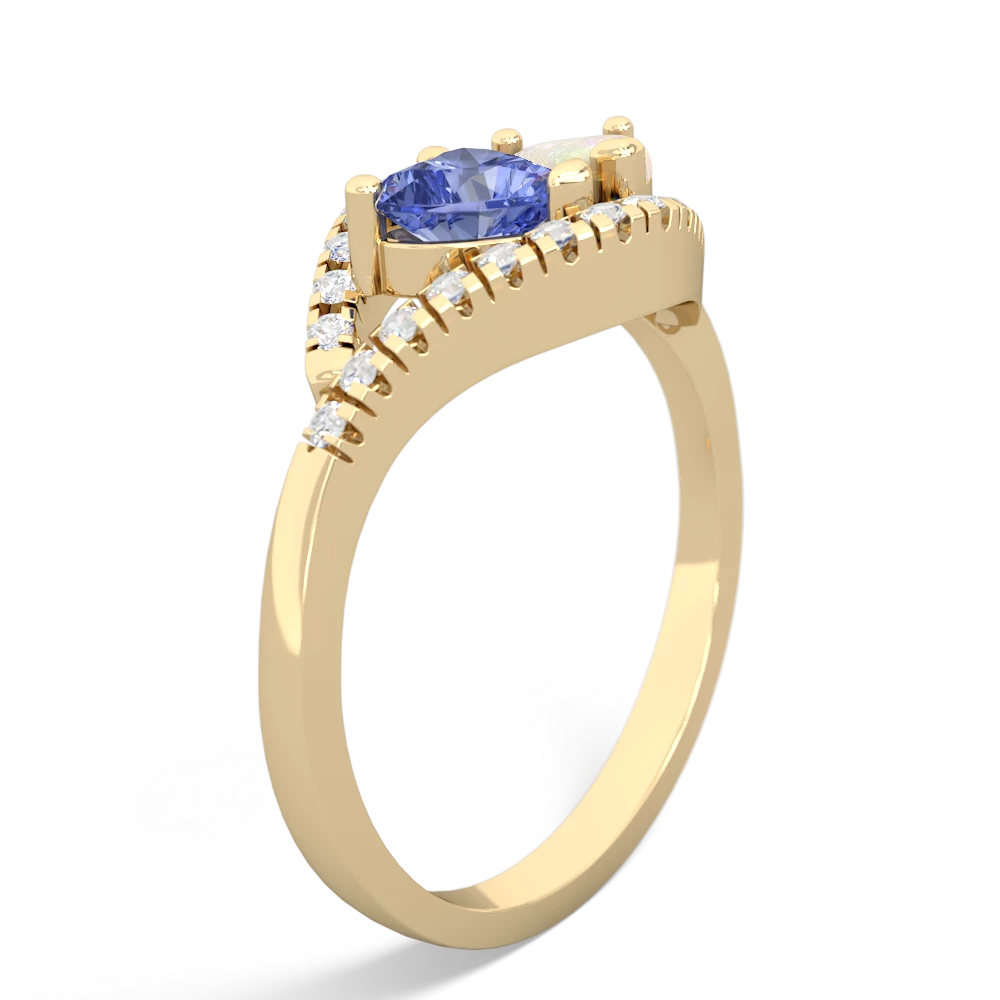 Tanzanite Mother And Child 14K Yellow Gold ring R3010