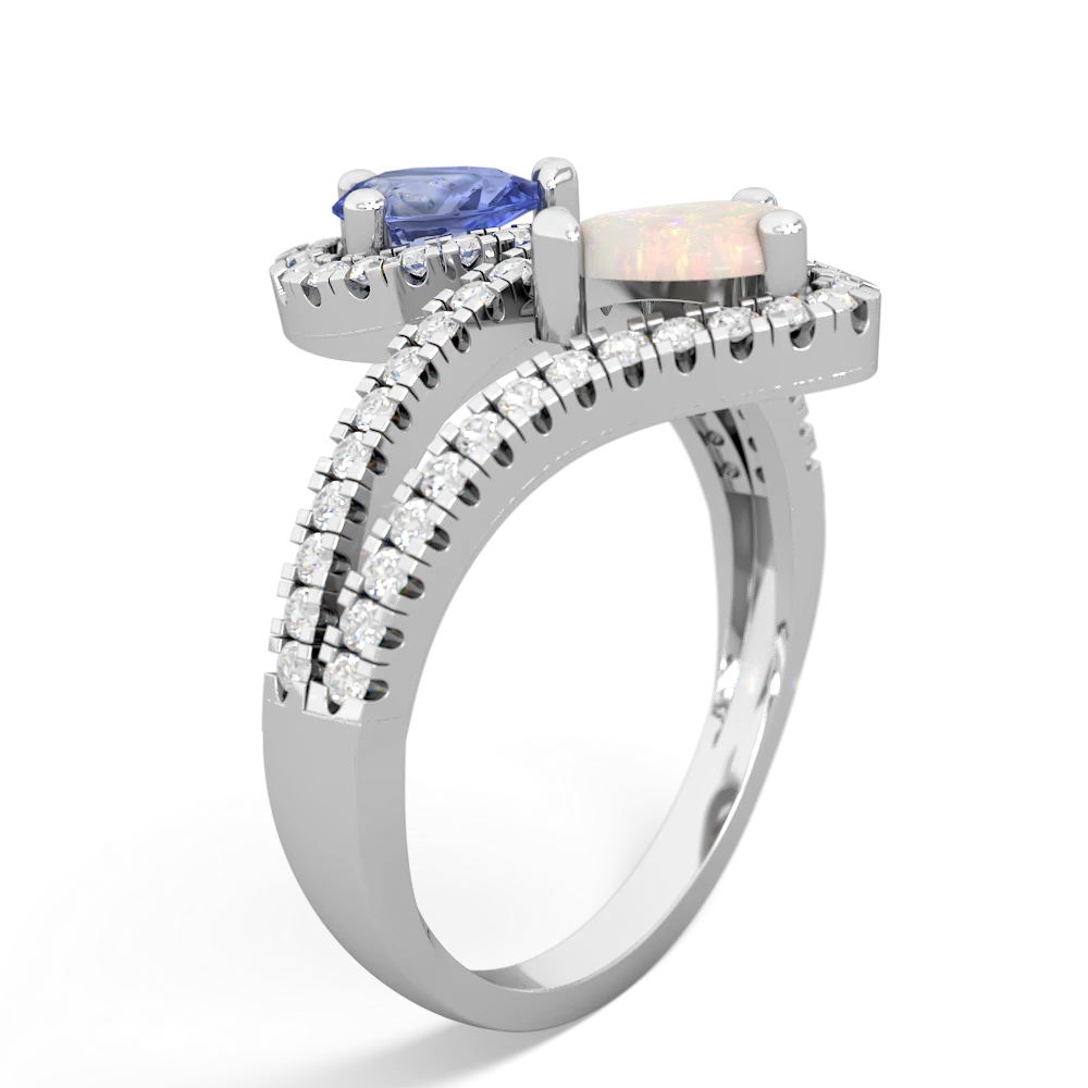 Tanzanite Diamond Dazzler 14K White Gold ring R3000