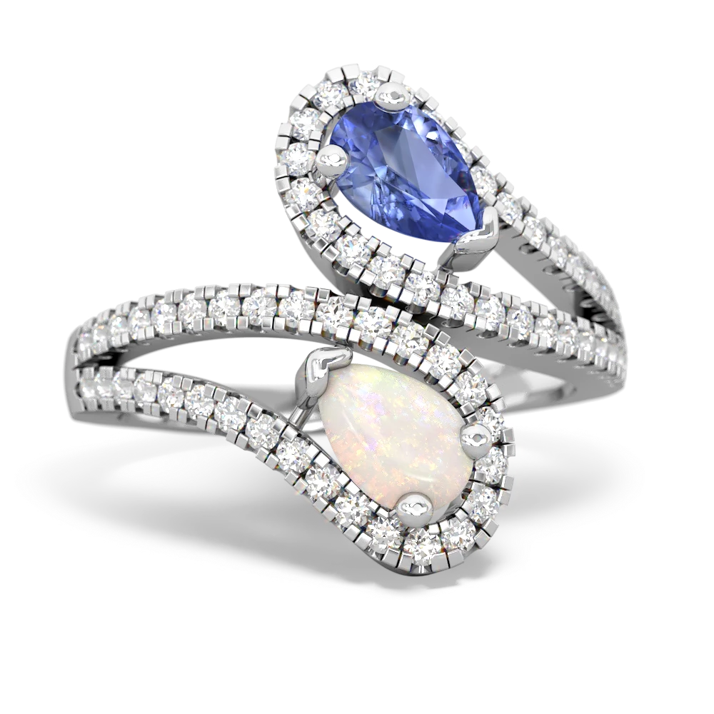 Tanzanite Diamond Dazzler 14K White Gold ring R3000