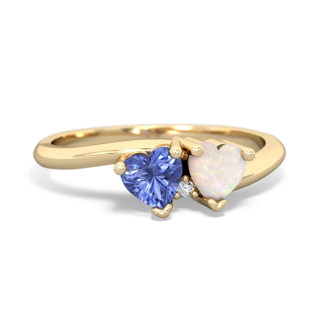 Tanzanite Sweethearts 14K Yellow Gold ring R5260