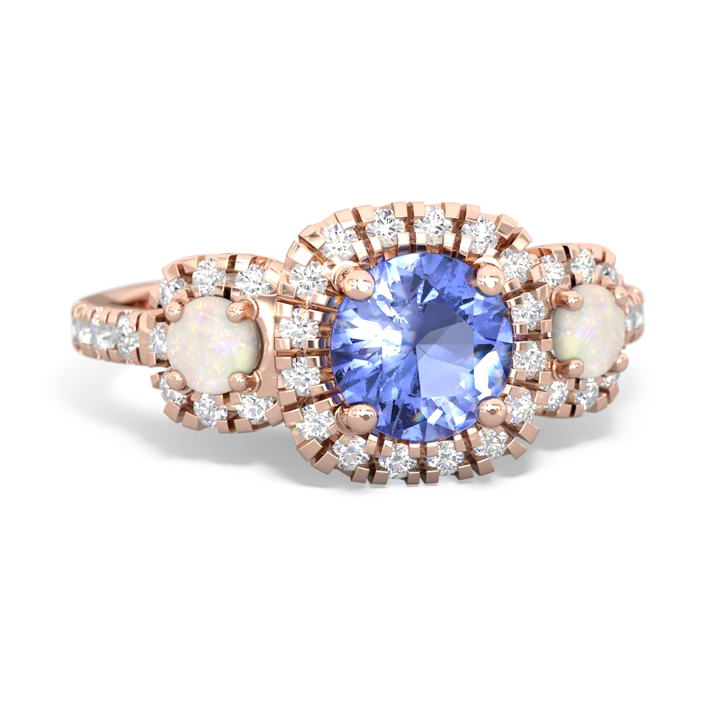 Tanzanite Regal Halo 14K Rose Gold ring R5350