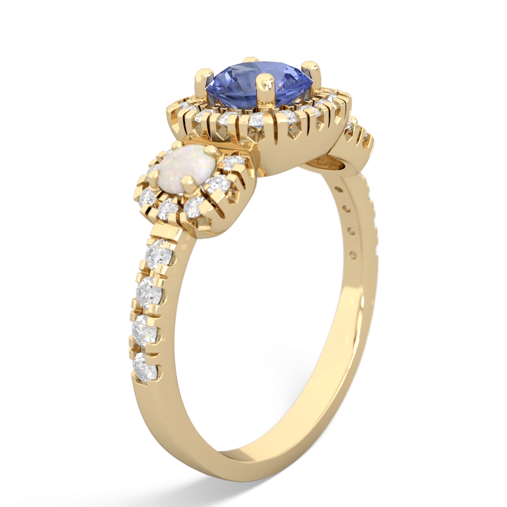 Tanzanite Regal Halo 14K Yellow Gold ring R5350