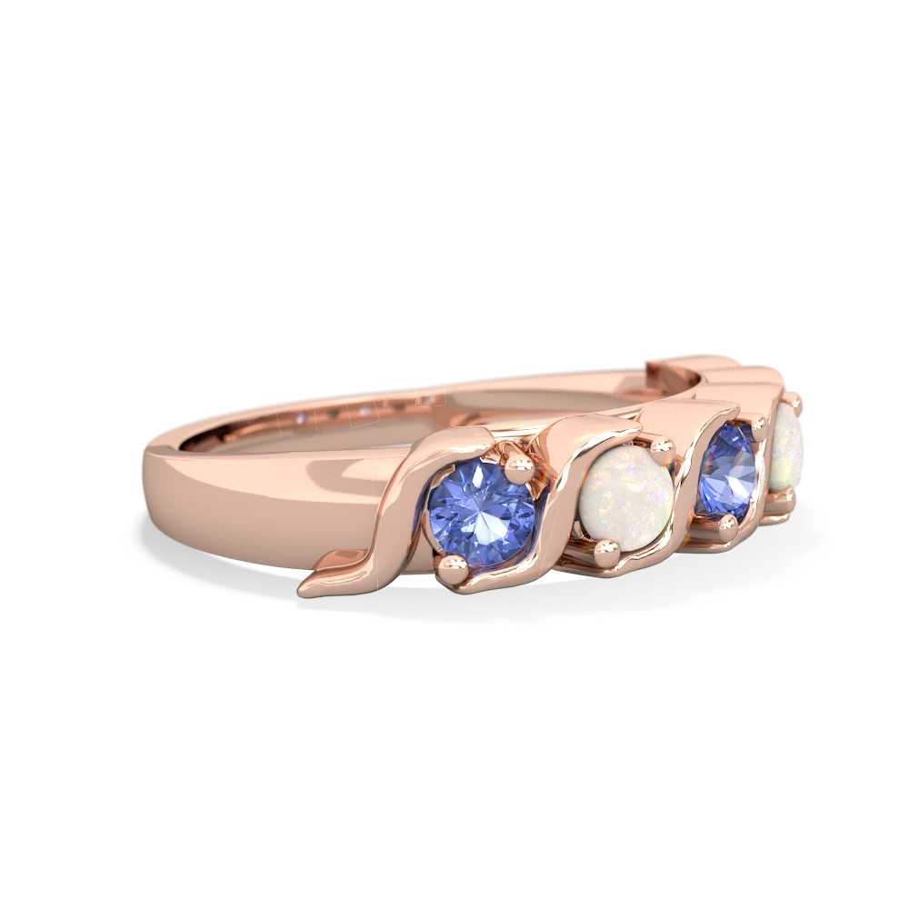 Tanzanite Anniversary Band 14K Rose Gold ring R2089