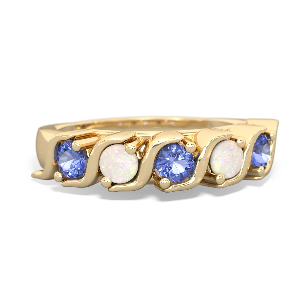 Tanzanite Anniversary Band 14K Yellow Gold ring R2089