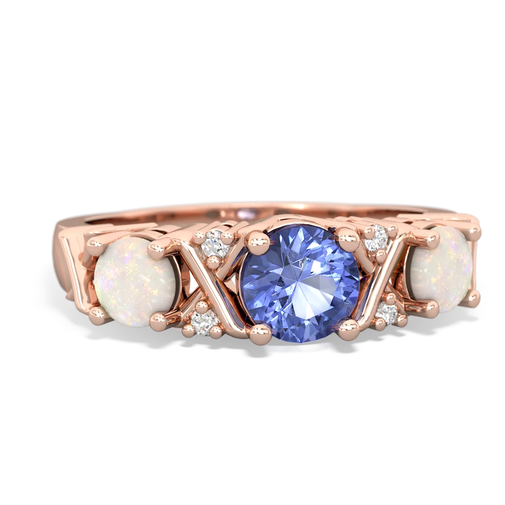 Tanzanite Hugs And Kisses 14K Rose Gold ring R5016