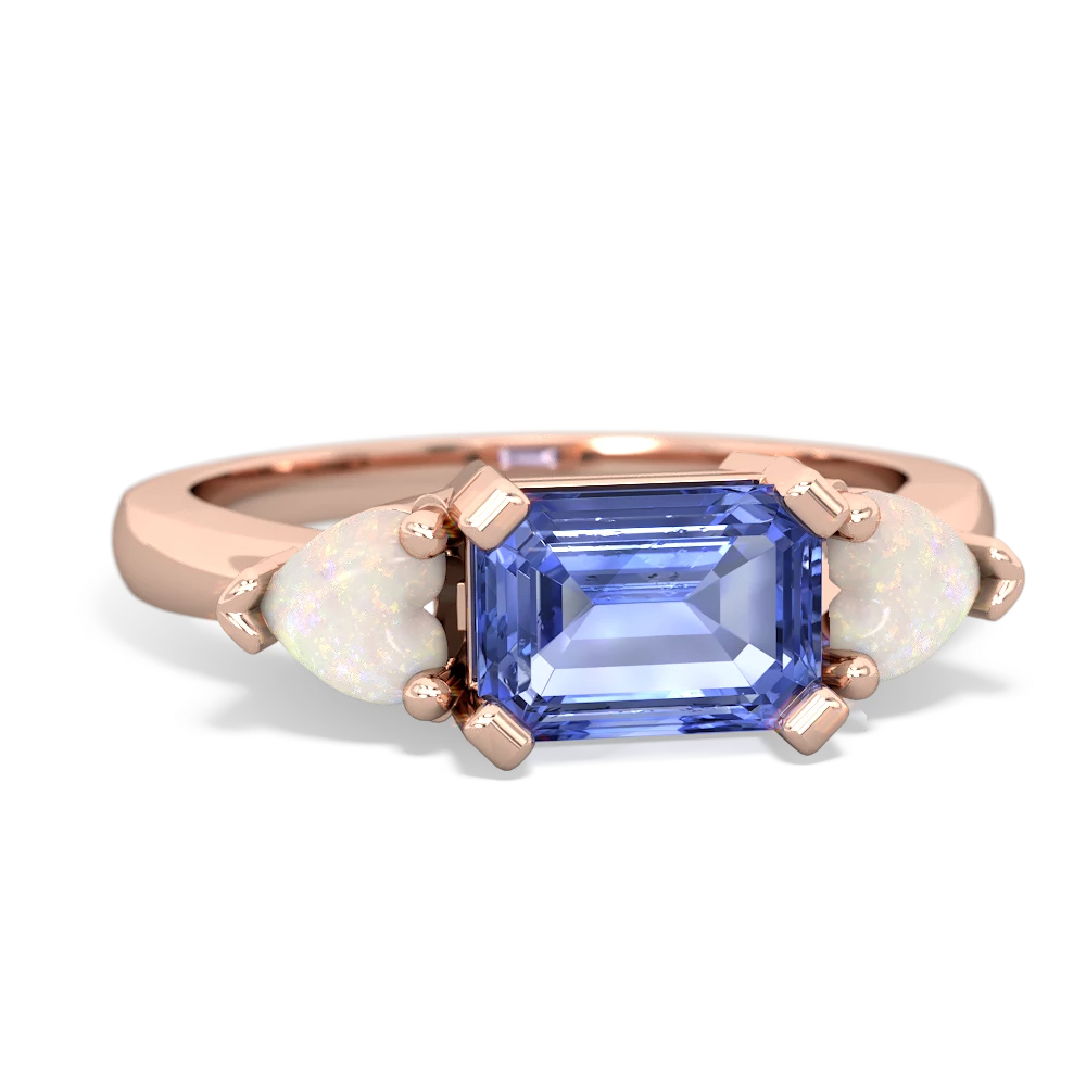 Tanzanite Three Stone 14K Rose Gold ring R5235