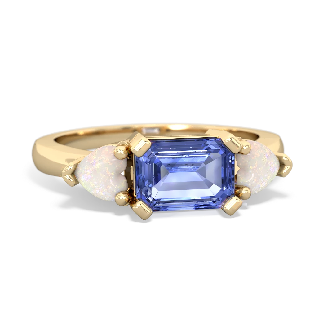 Tanzanite Three Stone 14K Yellow Gold ring R5235