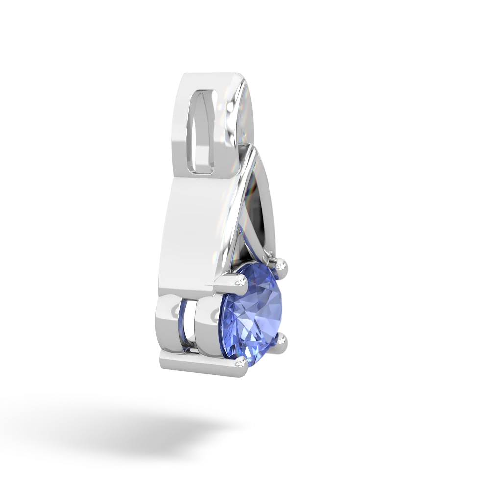 Tanzanite Celtic Trinity Knot 14K White Gold pendant P2389