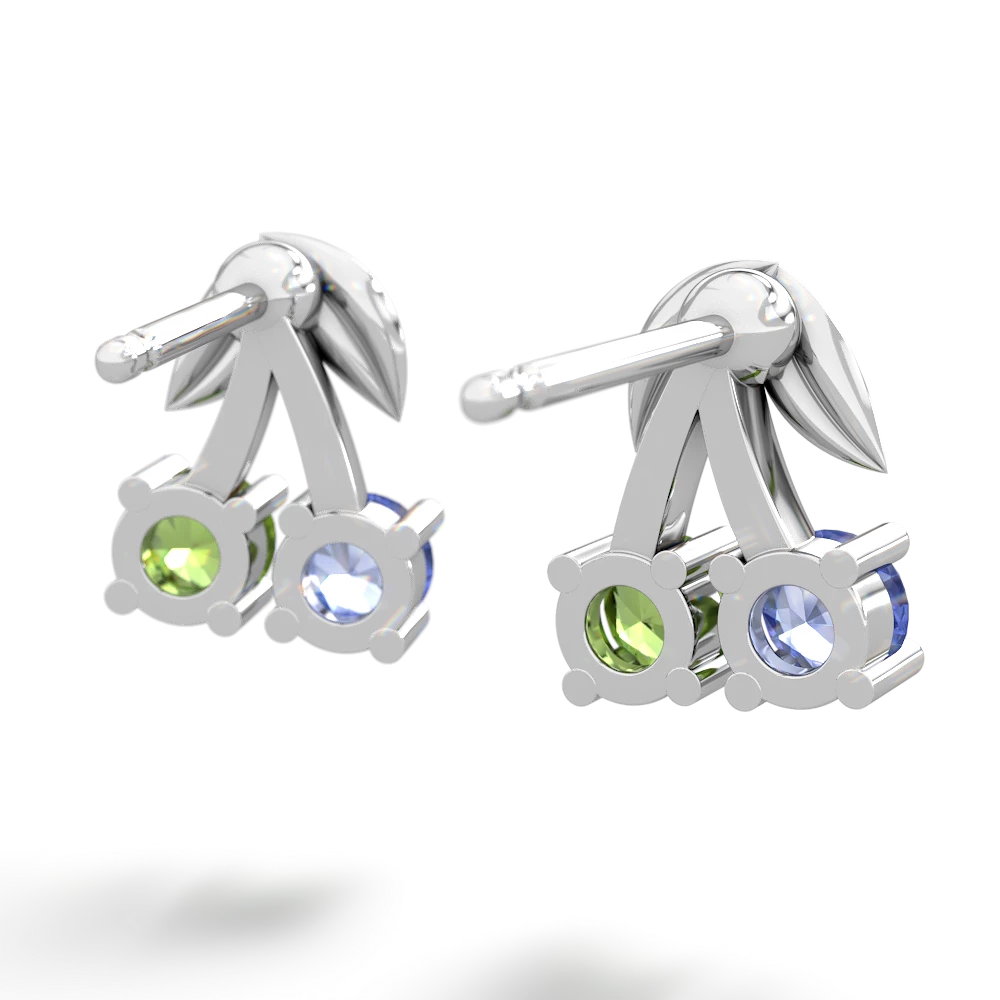 Tanzanite Sweet Cherries 14K White Gold earrings E7001