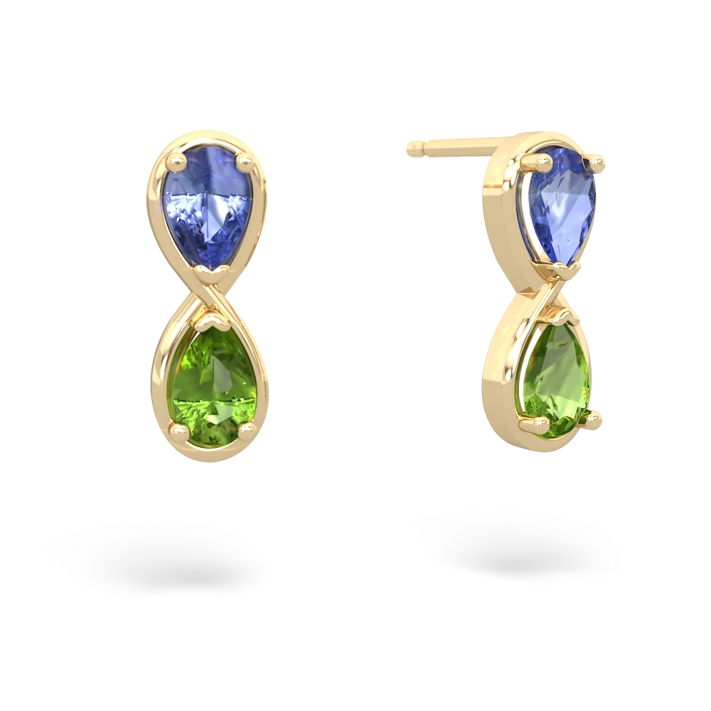 Tanzanite Infinity 14K Yellow Gold earrings E5050