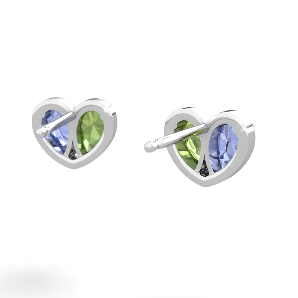 Tanzanite 'Our Heart' 14K White Gold earrings E5072