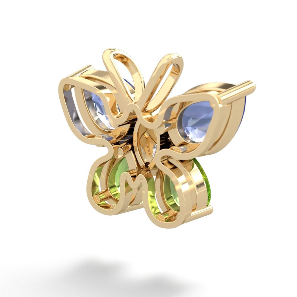 Tanzanite Butterfly 14K Yellow Gold pendant P2215