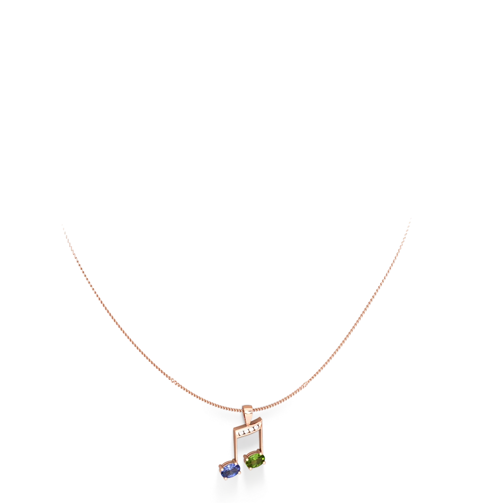 Tanzanite Color Of Music 14K Rose Gold pendant P3334