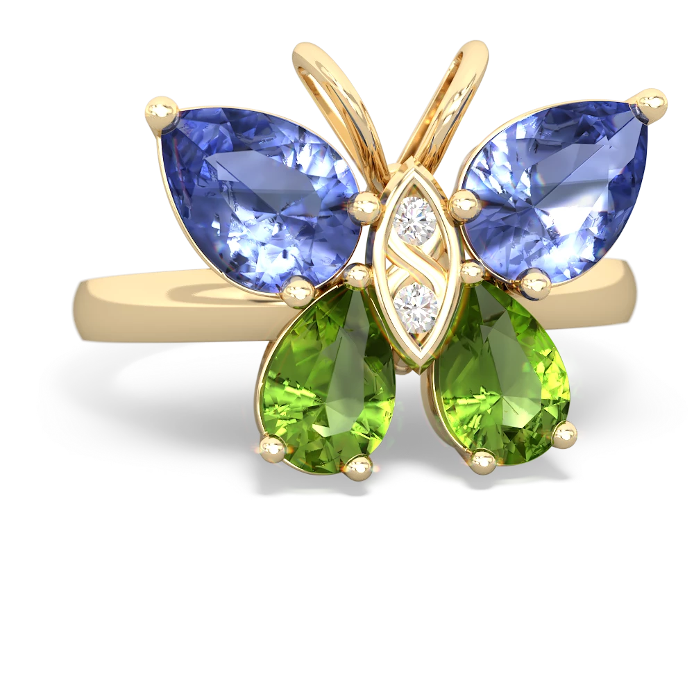 Tanzanite Butterfly 14K Yellow Gold ring R2215