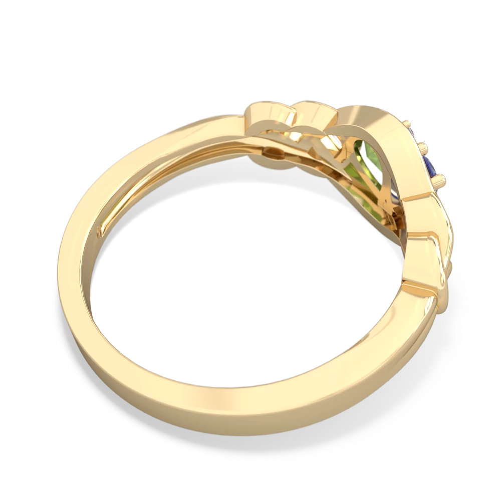 Tanzanite Celtic Love Knot 14K Yellow Gold ring R5420