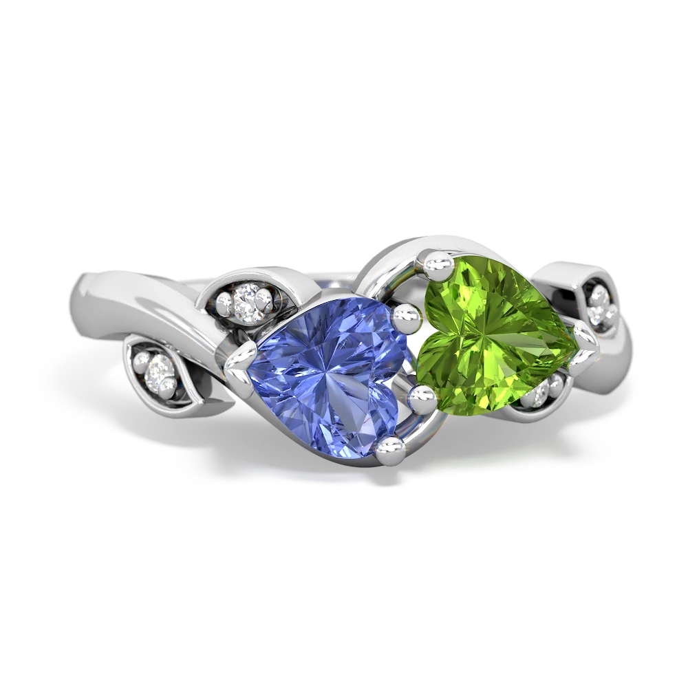 Tanzanite Floral Elegance 14K White Gold ring R5790