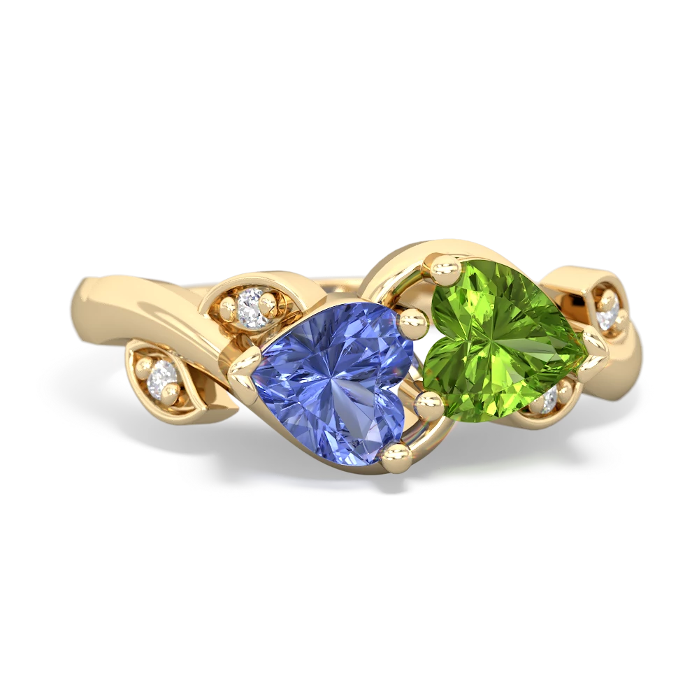 Tanzanite Floral Elegance 14K Yellow Gold ring R5790