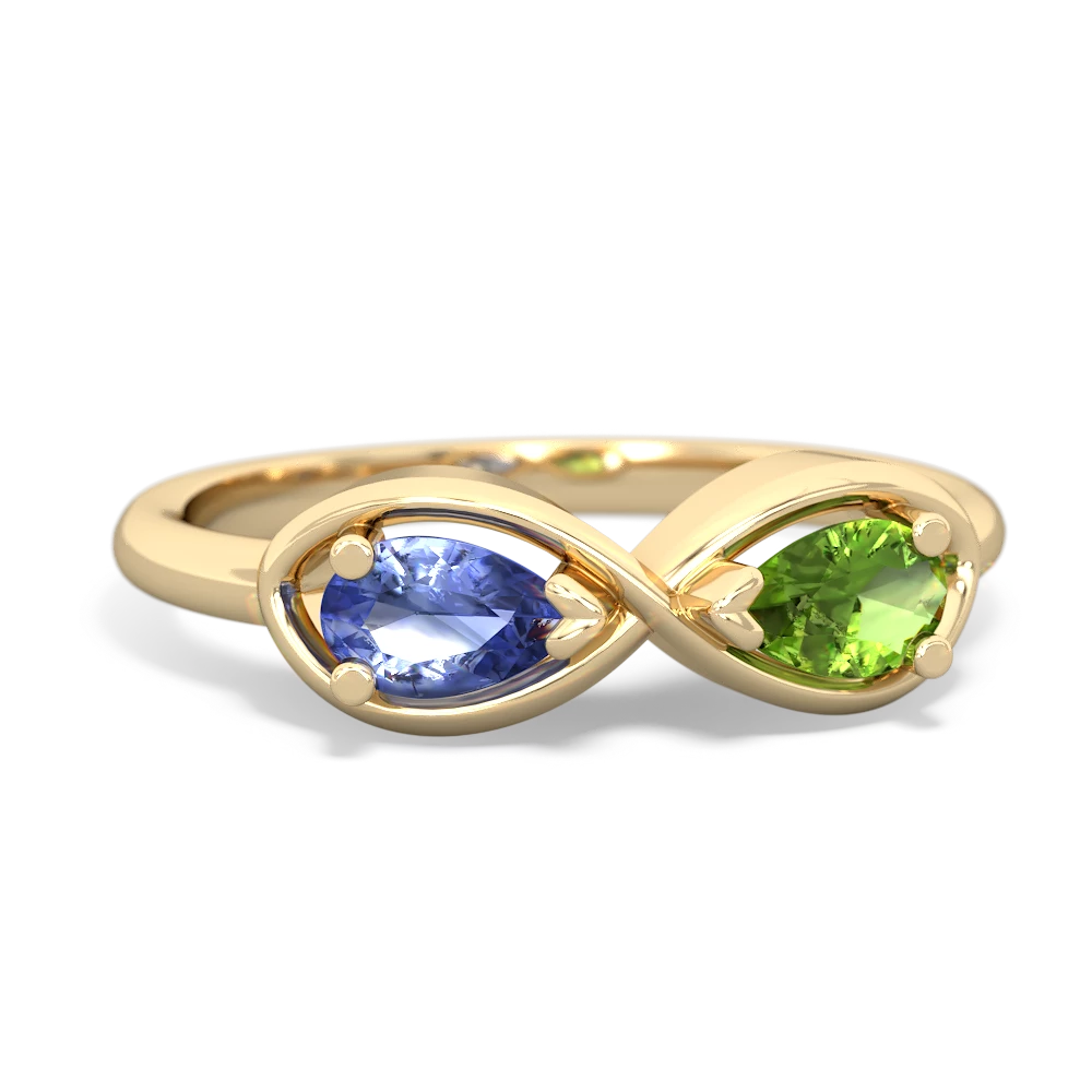 Tanzanite Infinity 14K Yellow Gold ring R5050