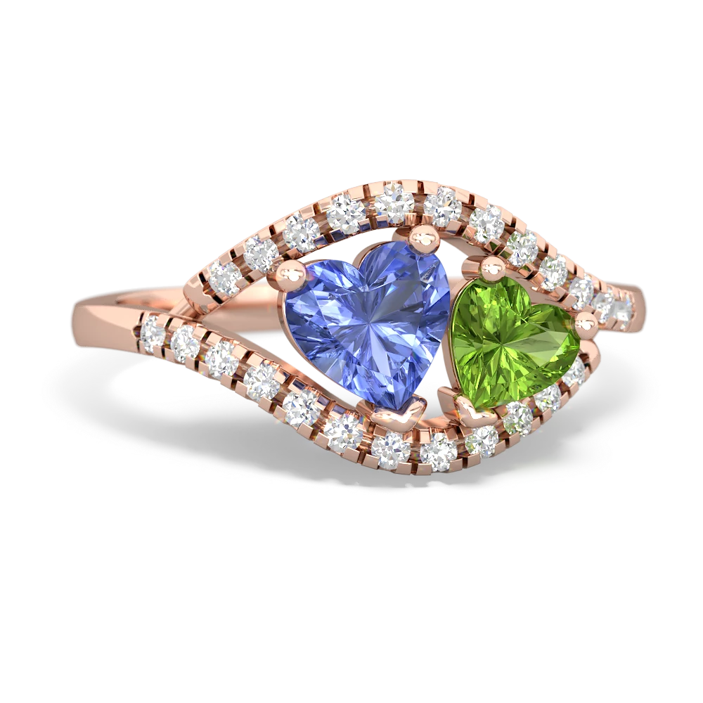 Tanzanite Mother And Child 14K Rose Gold ring R3010