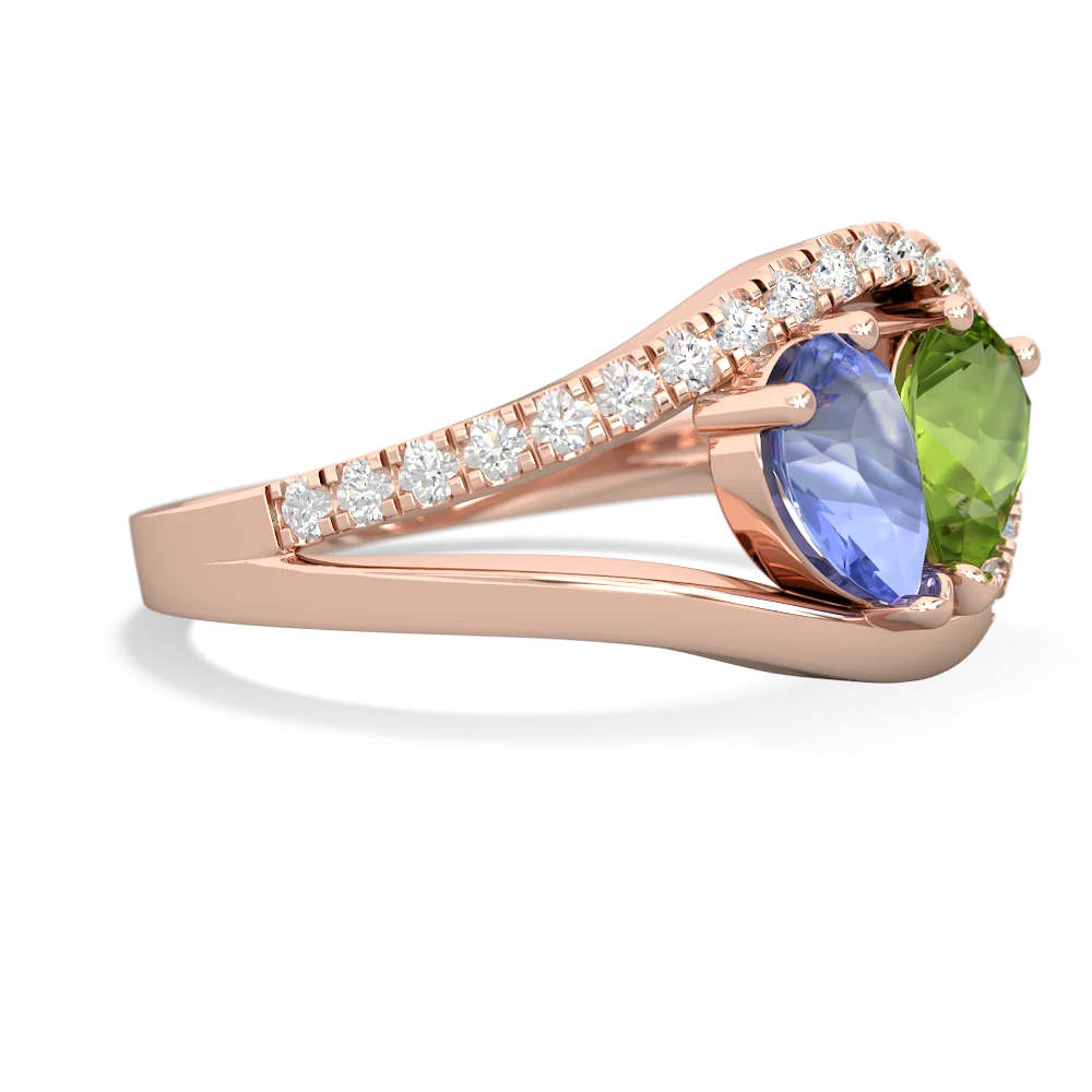 Tanzanite Nestled Heart Keepsake 14K Rose Gold ring R5650