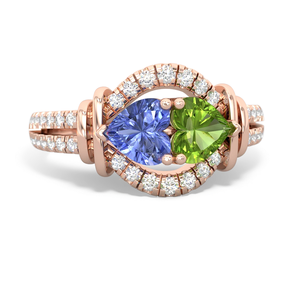 Tanzanite Art-Deco Keepsake 14K Rose Gold ring R5630