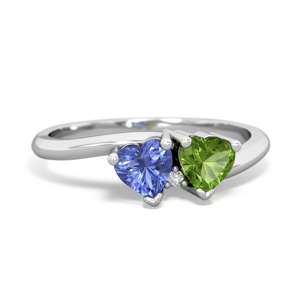 Tanzanite Sweethearts 14K White Gold ring R5260